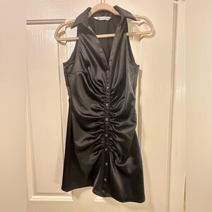 Black Zara button down dress